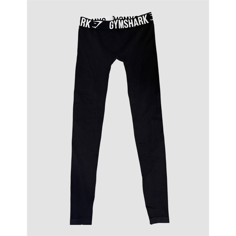 GYMSHARK Tights Womens Sm Black Seamless Low Rise Training Tights Gym Activewear